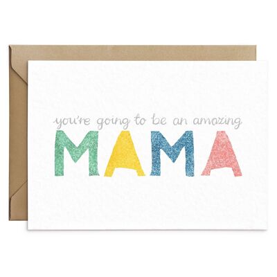 Increíble tarjeta de mamá bebé