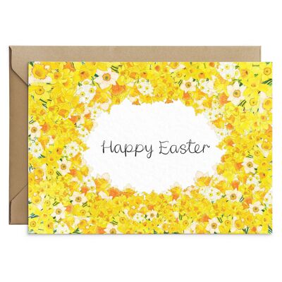 Tarjeta de narciso de Pascua