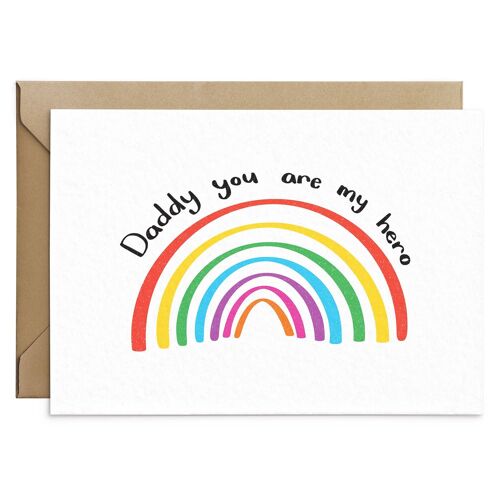 Dad Hero Rainbow Card