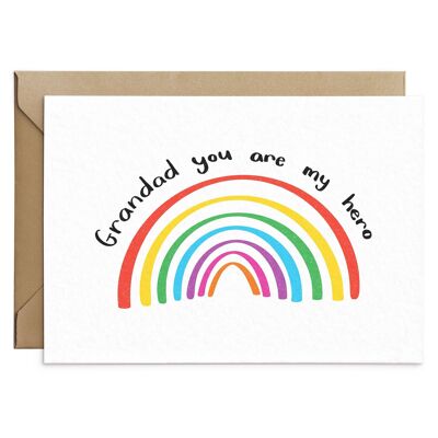 Grandad Hero Rainbow Card