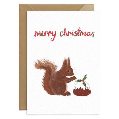 Funny Squirrel Christmas Card