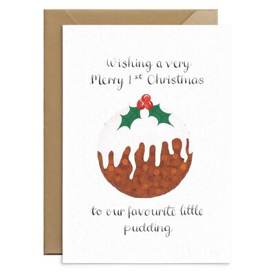 Unsere Little Pudding 1. Weihnachtskarte