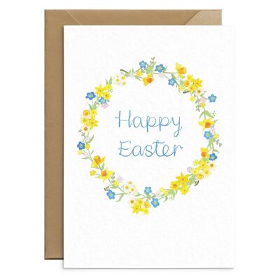 Floral Wreath Easter Card
