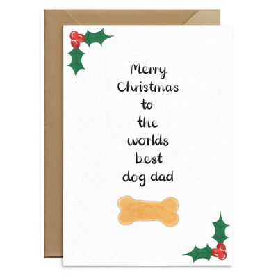 Beste Hund Papa Weihnachtskarte