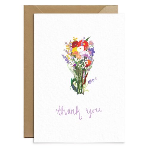 Flowers Thank You Card