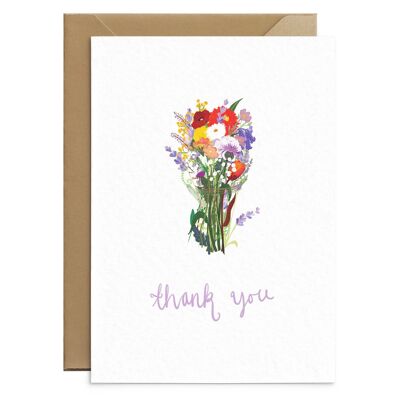 Flowers Thank You Card