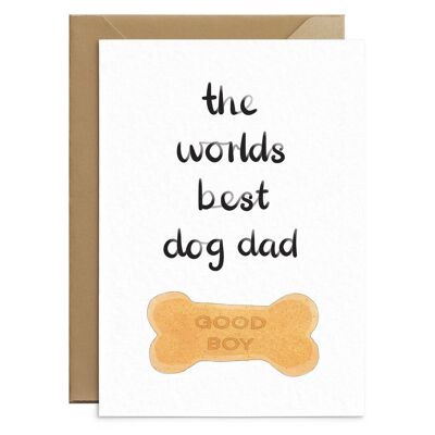 Tarjeta del día del padre para el mejor papá perro