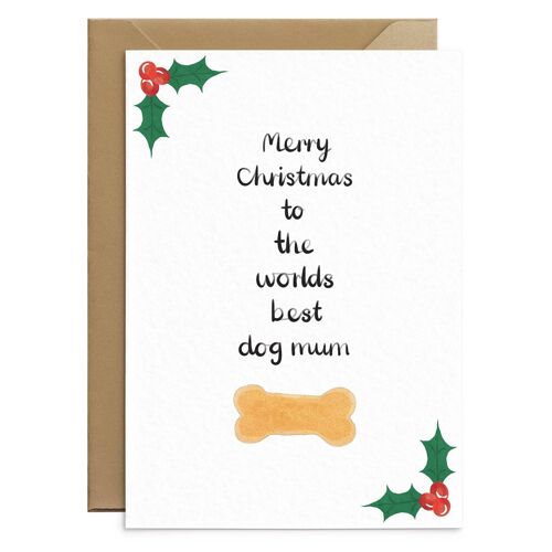 Best Dog Mum Christmas Card