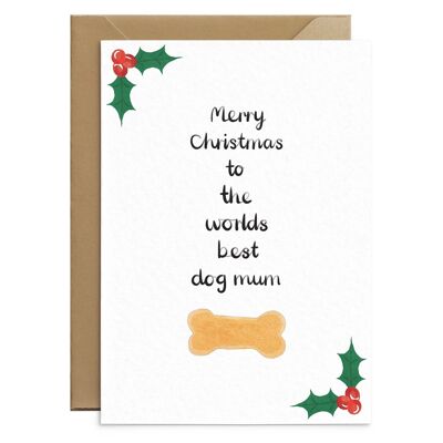Meilleure carte de Noël de maman de chien