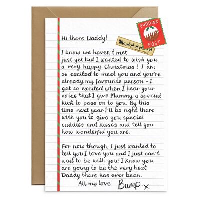 To Daddy From Bump Christmas Card