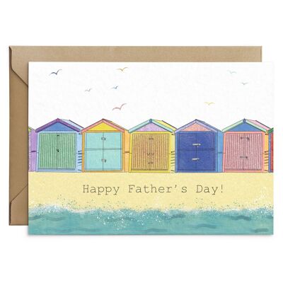 Beach Hut Fathers Day Card