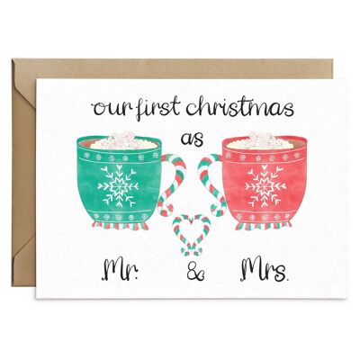 Primera Navidad como Mr & Mrs Card
