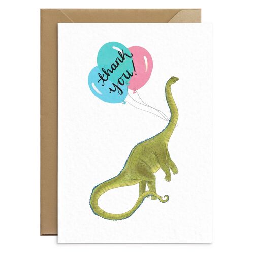 Diplodocus Cute Dinosaur Thank You Card