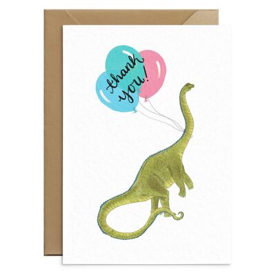Diplodocus lindo dinosaurio gracias tarjeta