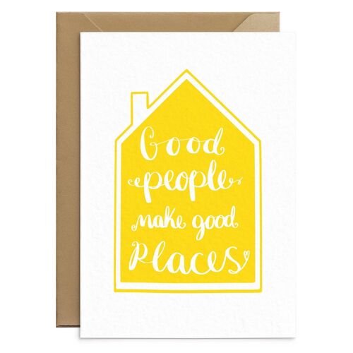 Yellow New Home Card Good People