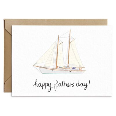 Carte de bateau / yacht pour la fête des pères
