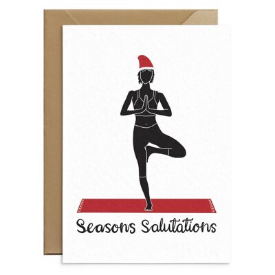 Yoga-Weihnachtskarten-Baum-Pose