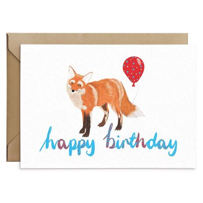 Funny Fox Birthday Card