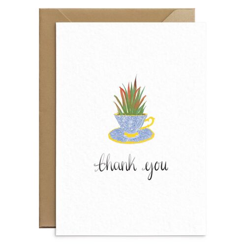 Succulent Thank You Card