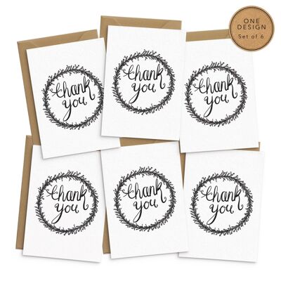 Simple Thank You Cards - Set of 6