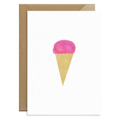 Carte de glace à la rose