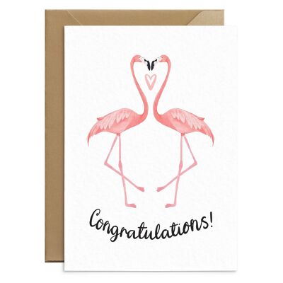 Carte de félicitations Flamingo