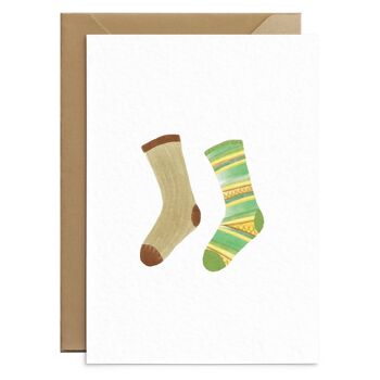 Odd Socks Card Marron et Vert