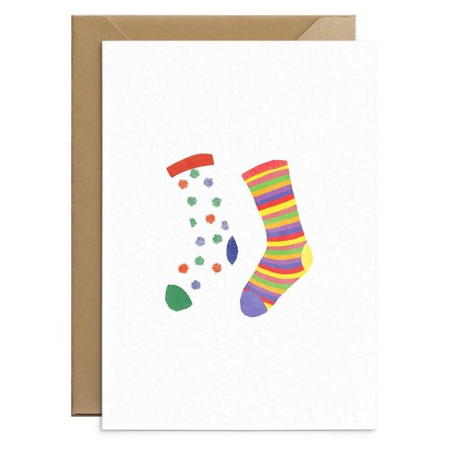 Odd Socks Card Rainbow