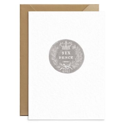 Lucky Sixpence Wedding Card