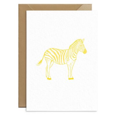 Yellow Zebra Card