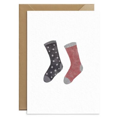 Odd Socks Card Black and Red