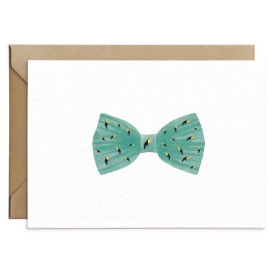 Green Toucan Bowtie Card