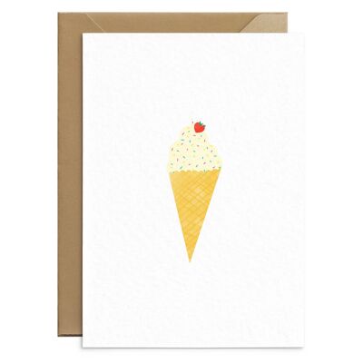 Strawberry Ice Cream Card