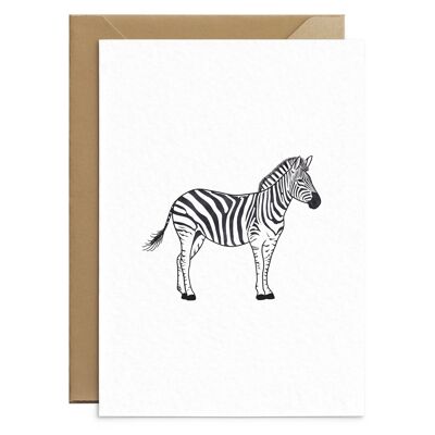 Black and White Zebra Card