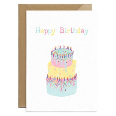 Drip Birthday Cake Card
