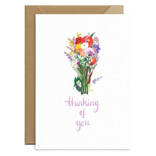 Floral Thinking Of You Card