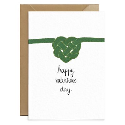 Carta di San Valentino con nodo d'amore celtico