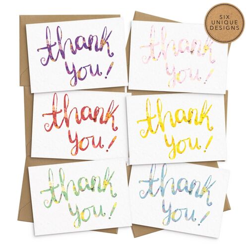 Floral Thank You Cards - Set of 6