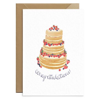 Naked Cake Wedding Card