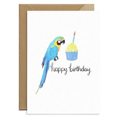 Carte d'anniversaire perroquet