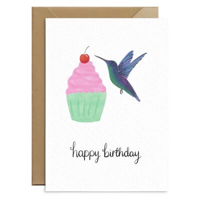 Tarjeta de cumpleaños de colibrí