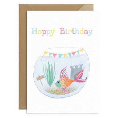 Goldfisch-Geburtstagskarte