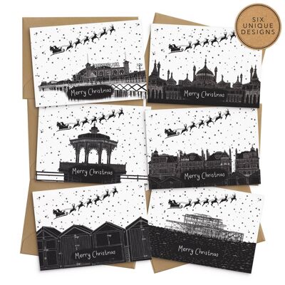 Brighton & Hove Christmas Cards - Set of 6