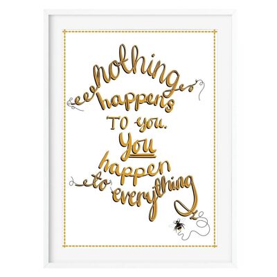 Bee Inspirational Quote Print