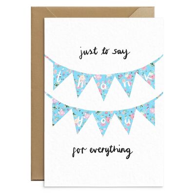 Pastel Blue Thank You Card
