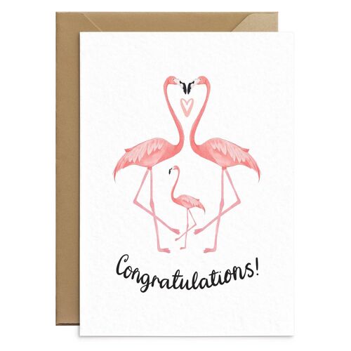 Flamingo Baby Card