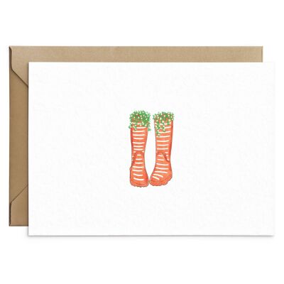 Red Fashion Welly Card