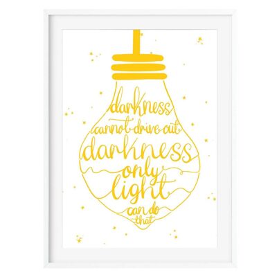 Darkness Light Bulb Art Print
