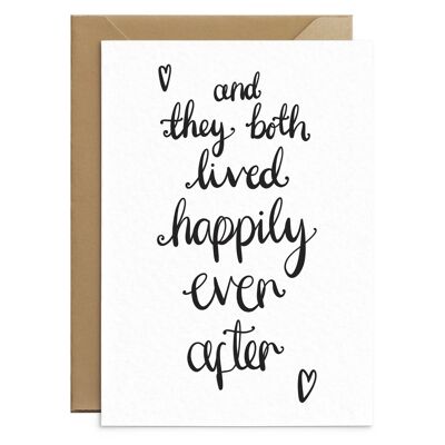 Happily Ever After Card Monochrome