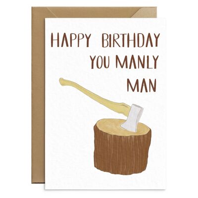 Manly Man Birthday Card